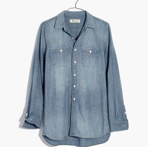 Madewell chambray classic ex-boyfriend shirt